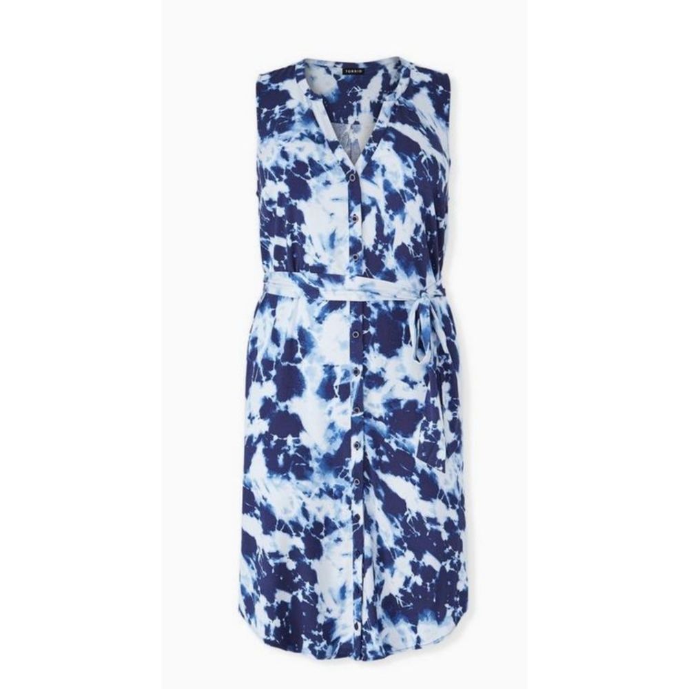 torrid | Mini Challis Button-Front Shirt Dress